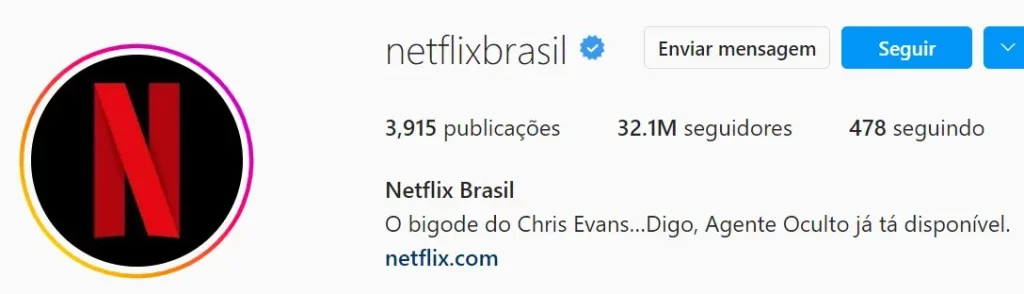Netflix muda descrição em perfil oficial do Instagram em defesa de